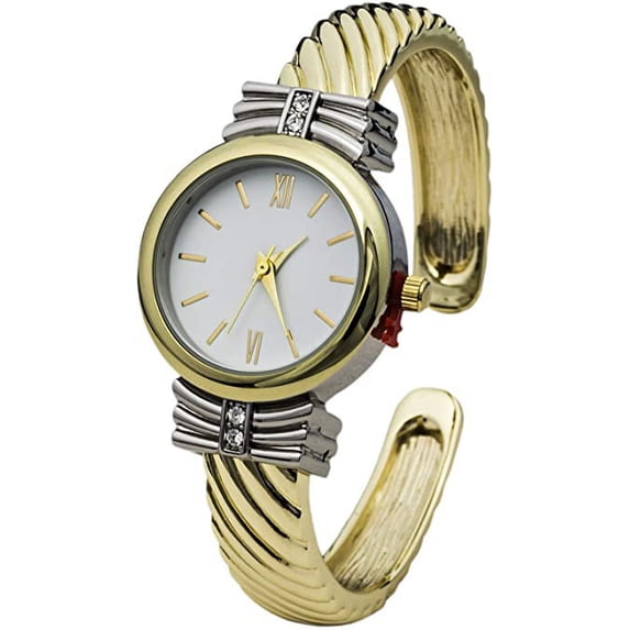 Blekon Collections Analog Quartz Womens 26mm Twisted Designed Bangle Watch