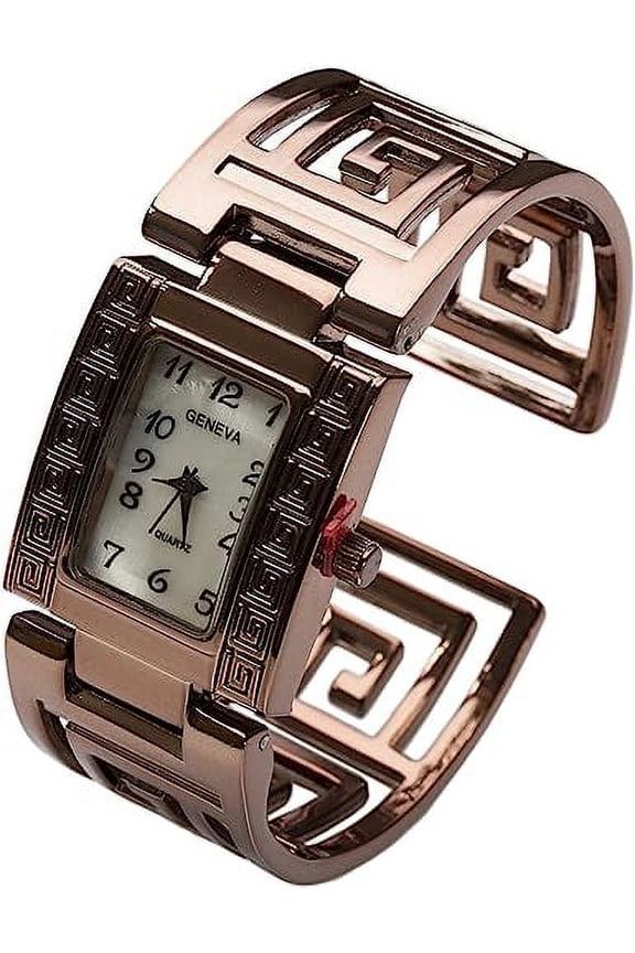 Collections Brushed Finish Designer Style Fashion Women's Bangle Cuff Watch