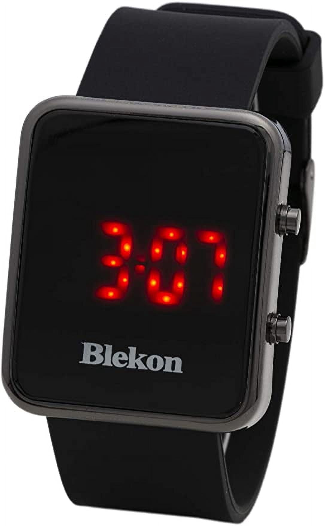Blekon Collections Digital Quartz Womens LED Dial Silicone Strap Watch ...