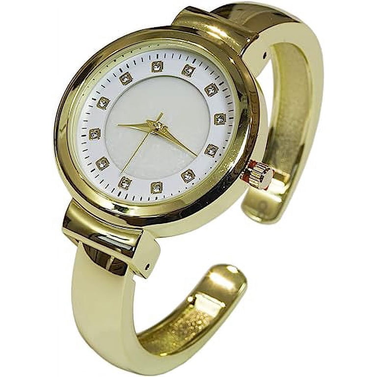 Mother-of-Pearl Dial Bangle Cuff Watch for Women Silver Cable Band Mother of Pearl Dial Small Size Women main image 4