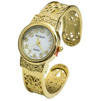 Blekon Collections Japanese Quartz Women's 28mm Case Elegantly Designed Cuff Bangle Watch