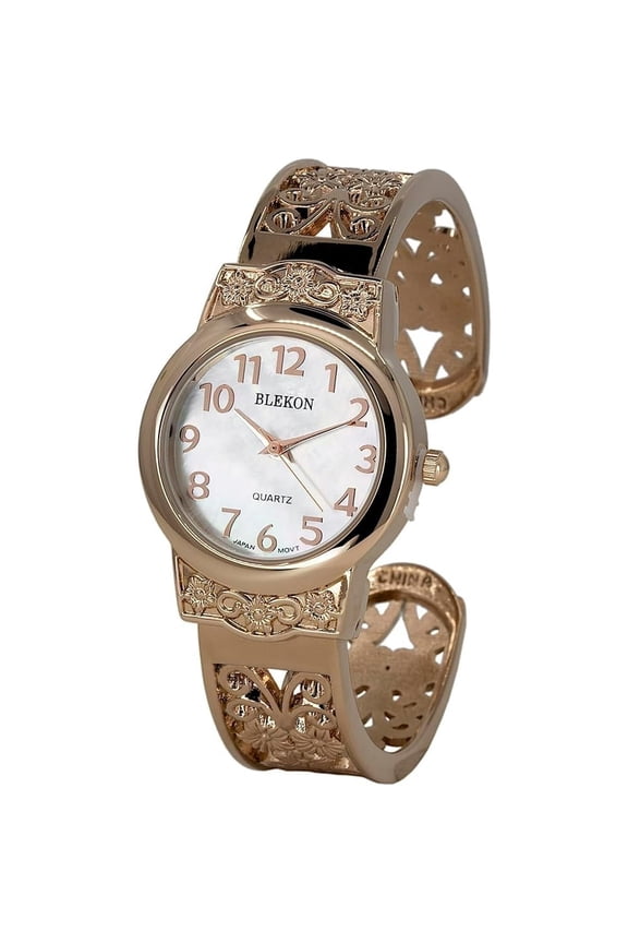 Collections Japanese Quartz Women's 28mm Case Elegantly Designed Cuff Bangle Watch