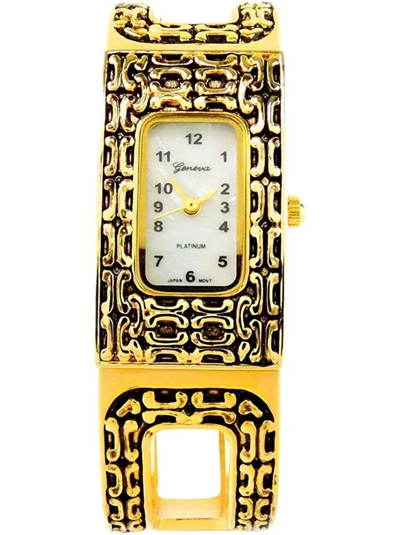 Collections Japanese Quartz Womens 20mm Case Loop Style Cuff Bangle Watch
