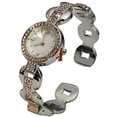 thumbnail image 1 of Blekon Collections Japanese Quartz Womens Elegant 25mm Case Rhinestone Bezel Metal Cuff Watch, 1 of 5