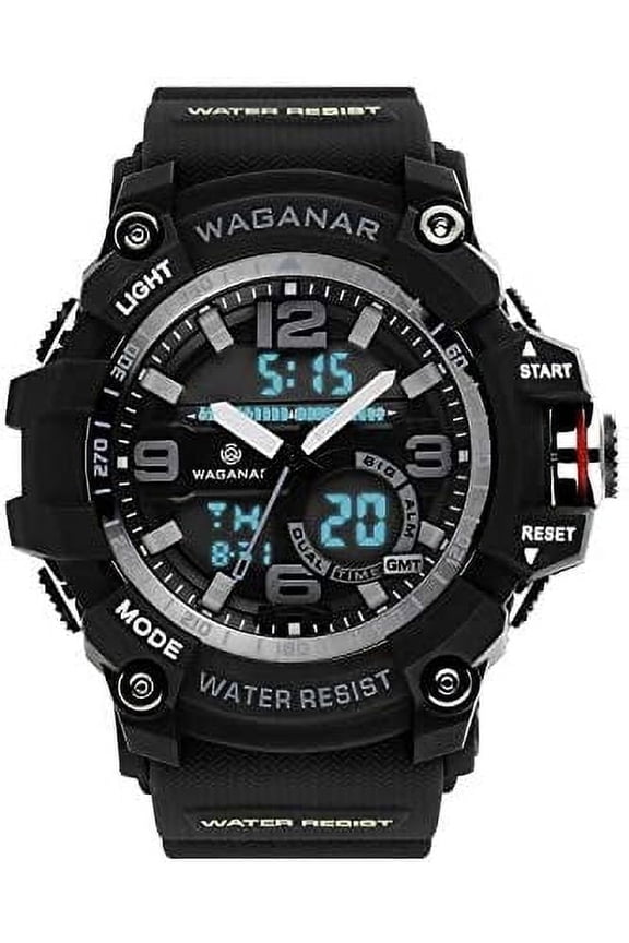 Collections Mens Analog Digital LED 30M Waterproof Outdoor Sport Watch Military Multifunction Casual Dual Display 12H/24H Stopwatch Calendar Wrist Watch