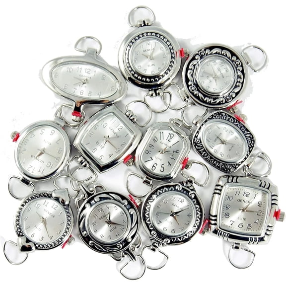 Blekon Collections Mix Watch Faces for Beading, 5-Piece Set with Loops & Batteries Included