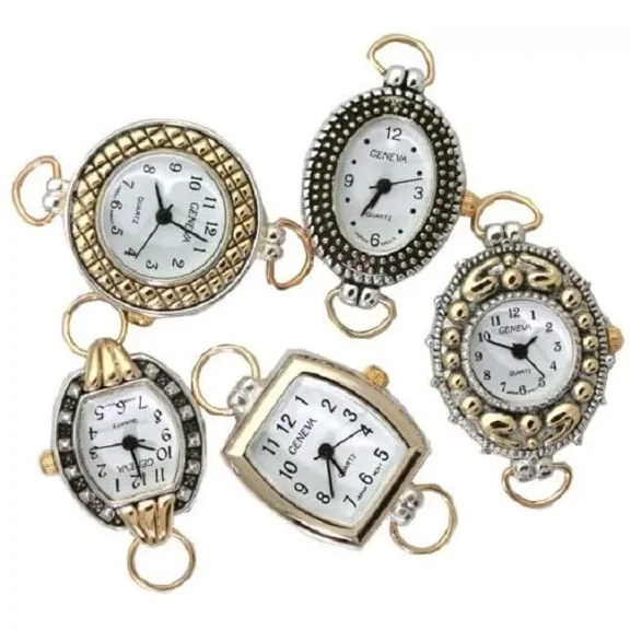 Blekon Collections Mix Watch Faces for Beading 5 PCs Loops and Battery Included