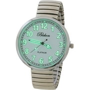 Blekon Collections New Super Large Face Stretch Band Luminous Hands and Numbers Dial Japanese Movement PC21J Fashion Watch