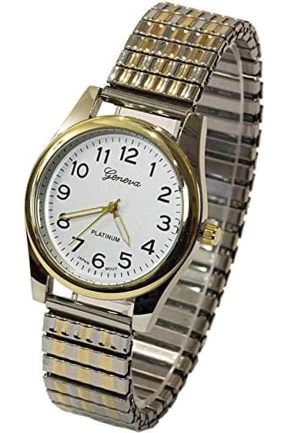 Collections New Womens 36MM Large Clear Number Dial Japanese Movt Stretch Watch