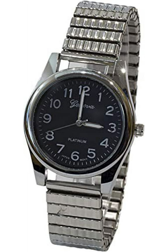 Collections New Womens 36MM Large Clear Number Dial Japanese Movt Stretch Watch