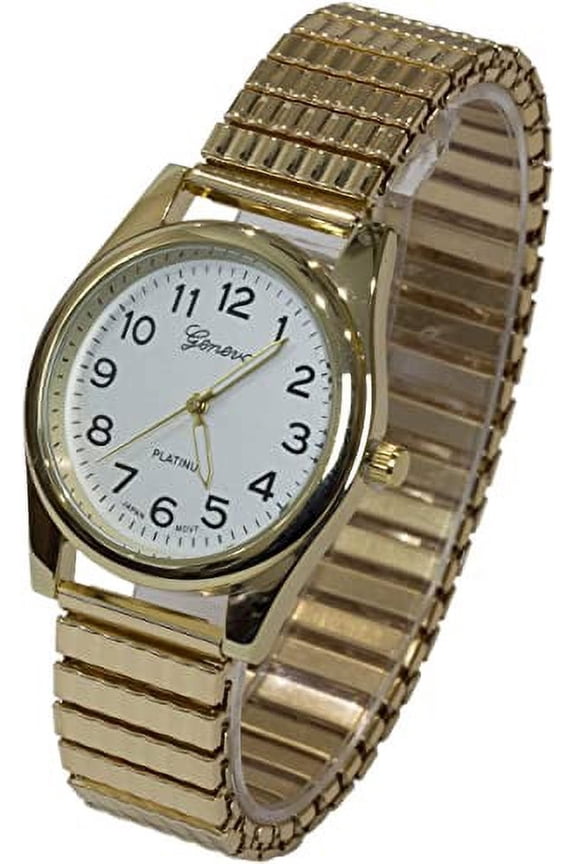 Collections New Womens 36MM Large Clear Number Dial Japanese Movt Stretch Watch