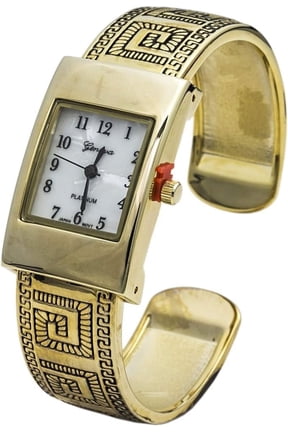 Collections Quartz 21mm Rectangle Concho Cuff Bangle Watch
