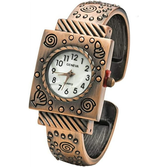 Blekon Collections Quartz Women's 27mm Case Antique Cuff Bangle Watch