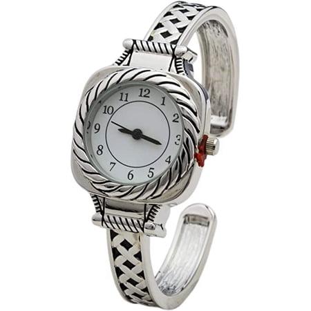 Blekon Collections Quartz Women's 27mm Case Cross Patterned Bangle Watch