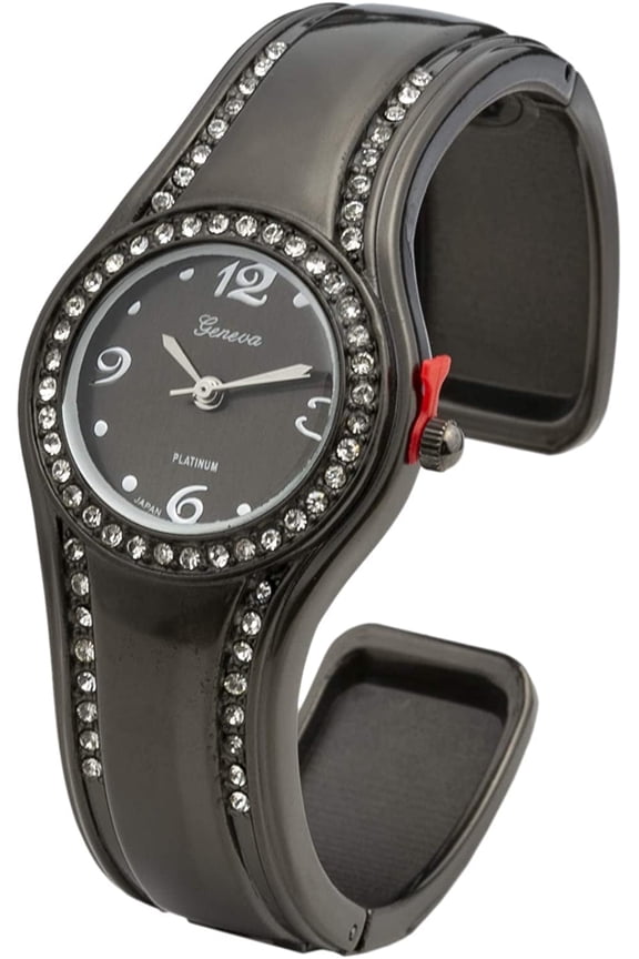 Collections Quartz Women's 28mm Case Classic Look Cuff Bangle Watch