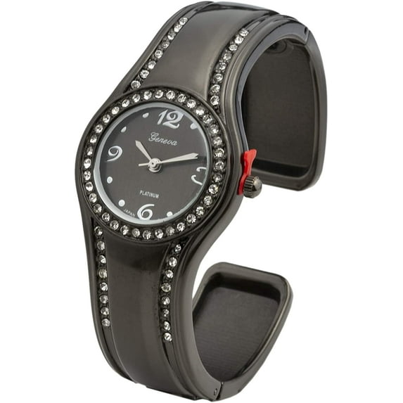Blekon Collections Quartz Women's 28mm Case Classic Look Cuff Bangle Watch
