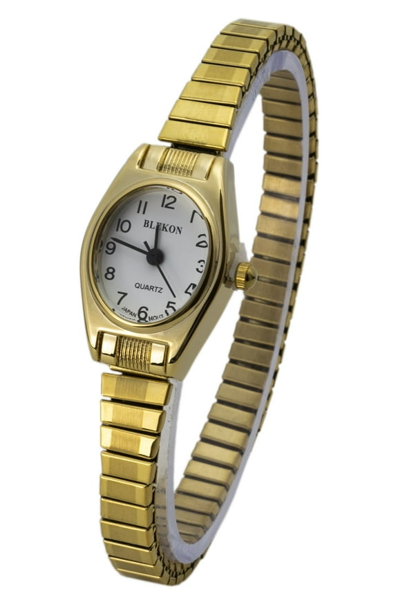 Quartz Womens 19mm Oval Case Thin Stretch Band Watch (Doesn't Fit Small Wrist)