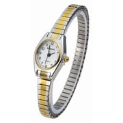 Blekon Collections Quartz Womens 19mm Oval Case Thin Stretch Band Watch Doesnt Fit Small Wrist