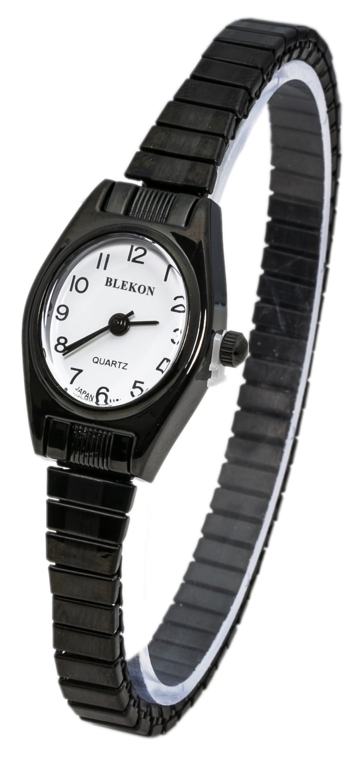 Blekon Collections Quartz Womens 19mm Oval Case Thin Stretch  display picture 1