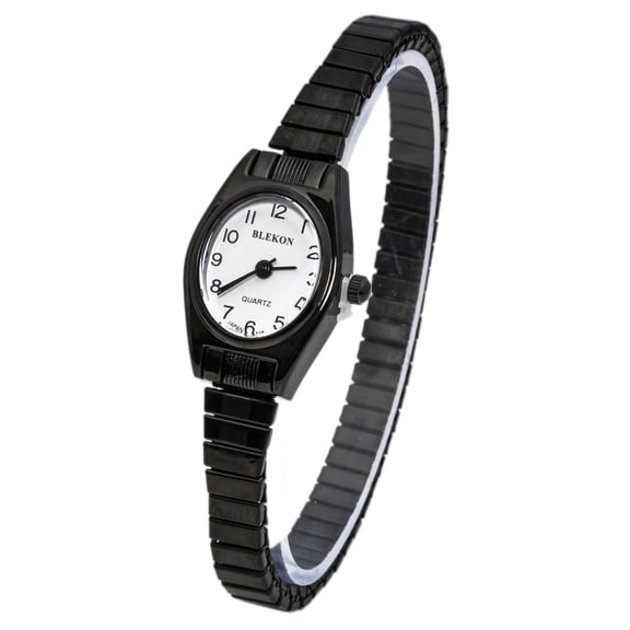 Blekon Collections Quartz Womens 19mm Oval Case Thin Stretch Band Watch (Doesn't Fit Small Wrist)