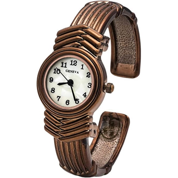 Blekon Collections Quartz Womens 23mm Antique Cuff Bangle Watch