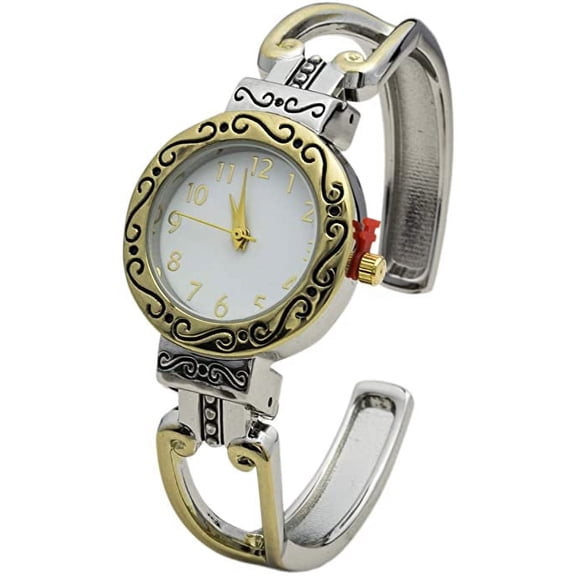 Blekon Collections Quartz Womens 28mm Case Classic Concho Bangle Watch