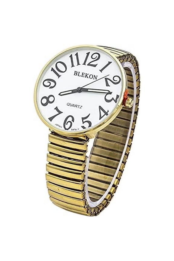 Collections Women’s Quartz Watch – 42mm Large Face with Stretch Band, Stylish Timepiece