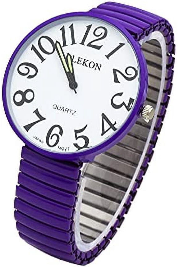 Collections Quartz Womens 42mm Face Large Stretch Band Watch