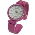 thumbnail image 1 of Blekon Collections Quartz Womens Rhinestone Bezel Matte Finished Cuff Bangle Watch, 1 of 5