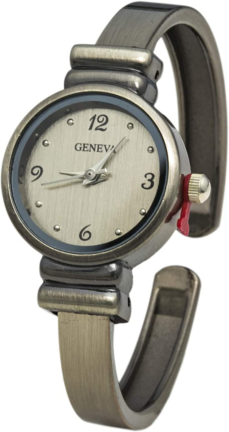 Blekon Collections Women's 22mm Case Miniature Style Cuff Bangle Watch ...
