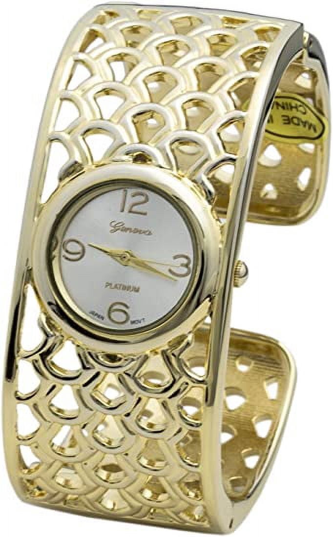Collections Women\'s Cuff Watch Gold/Blue 18k gold plated new Collections Women\ main image 4