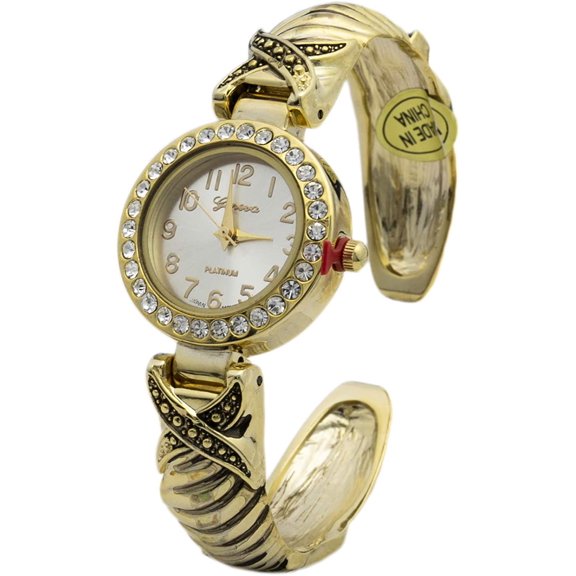 Blekon Collections Women's 25mm Case Stripe Designed Concho Bangle Watch