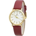 thumbnail image 1 of Blekon Collections Women's 28mm Case Elegant Look Genuine Leather Buckle Strap Watch, 1 of 5