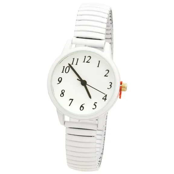 Blekon Collections Women's Analog Quartz Fashion Watch | 30mm Alloy Case | Glossy Stretch Band Wristwatch | Elegant Casual & Party Wear