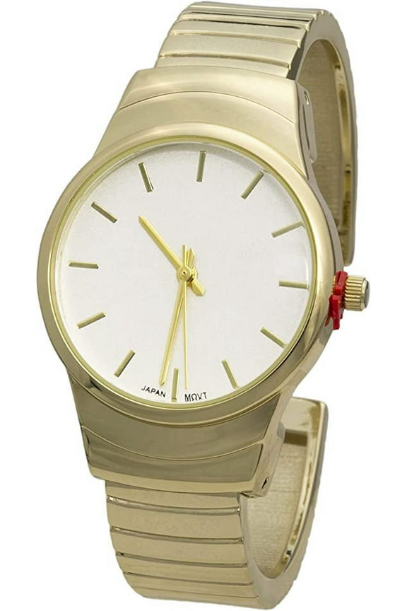Collections Women's 30mm Case Horizontal Pattern Cuff Bangle Watch