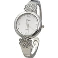 thumbnail image 1 of Blekon Collections Women's 30mm Case Intricate Flower Design Cuff Bangle Watch, 1 of 6