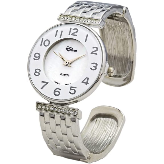 Blekon Collections Women's 33mm Case Concho Textured Cuff Bangle Watch