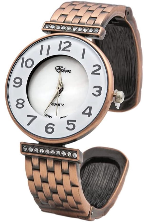 Collections Women's 33mm Case Concho Textured Cuff Bangle Watch