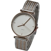 Blekon Collections Women's 34mm Case Japanese Quartz Movement Modern Trendy Two-Tone Mesh Bracelet Watch