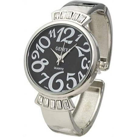 Blekon Collections Women's 36mm Case Crazy Numbers Cuff Bangle Watch