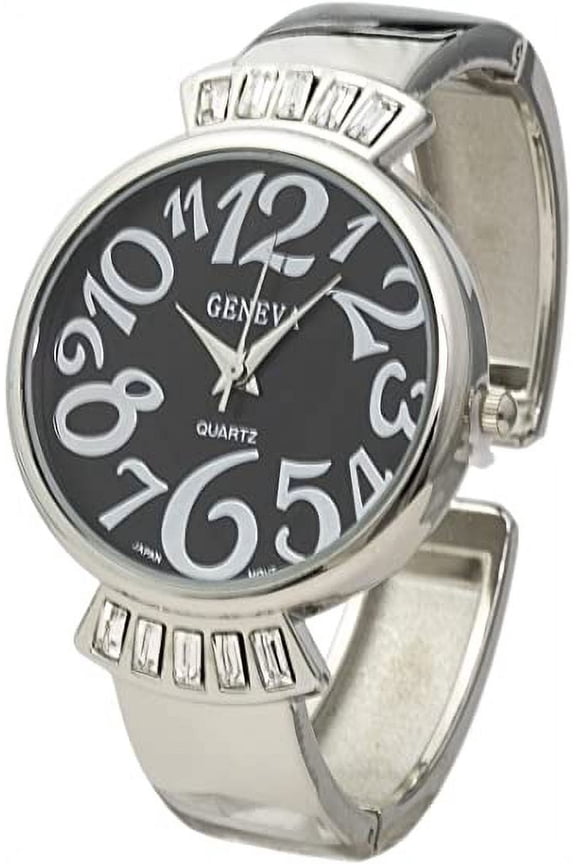 Collections Women's 36mm Case Crazy Numbers Cuff Bangle Watch