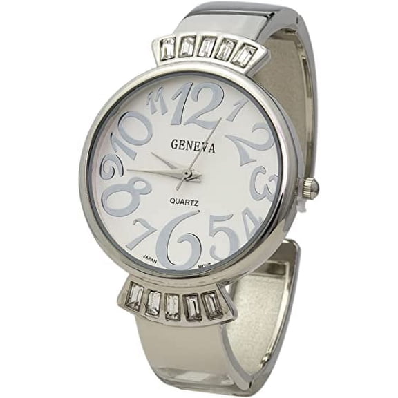 Blekon Collections Women's 36mm Case Crazy Numbers Cuff Bangle Watch