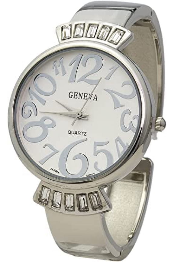 Collections Women's 36mm Case Crazy Numbers Cuff Bangle Watch