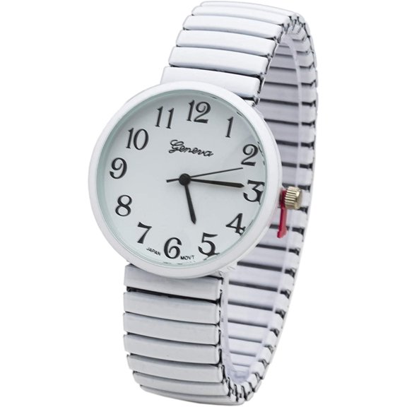 Blekon Collections Women's 36mm Case Plain Casual Stretch Band Watch