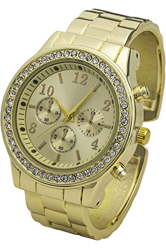 Collections Women's 37mm Case Casual Classic Cuff Bangle Watch