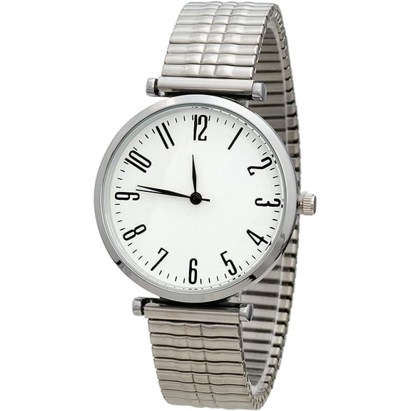 Blekon Collections Women's 38mm Case Analog Display Stretch Metal Band Ladies Wrist Watchatch