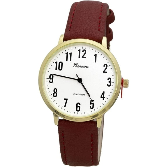Blekon Collections Women's 38mm Case Classical Designed Leather Buckle Watch