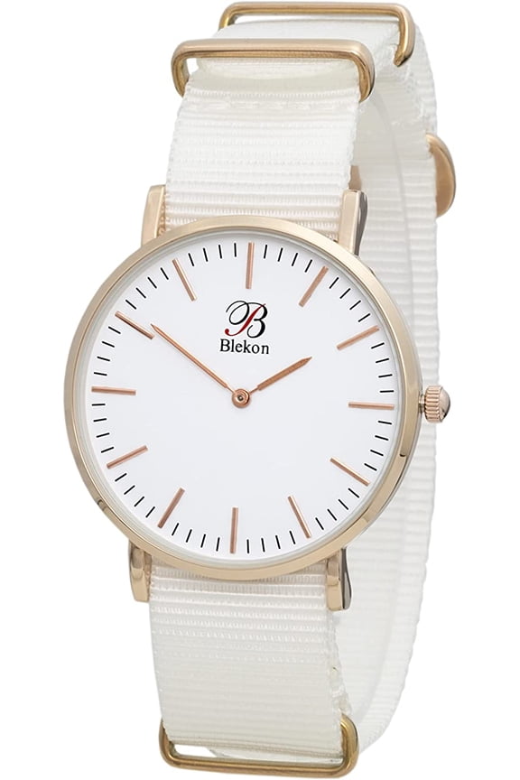 Collections Women's 40mm Ultra Thin Case Slip Through Indexed Dial Multicolor Nylon Strap Watch