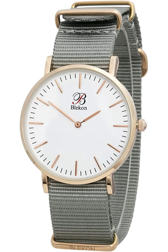 Collections Women's 40mm Ultra Thin Case Slip Through Indexed Dial Multicolor Nylon Strap Watch