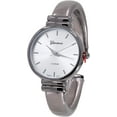 thumbnail image 1 of Blekon Collections Women's Analog Quartz 31mm Case Round Sparkling Designed Leather Cuff Bangle Ladies Wrist Watch, 1 of 5
